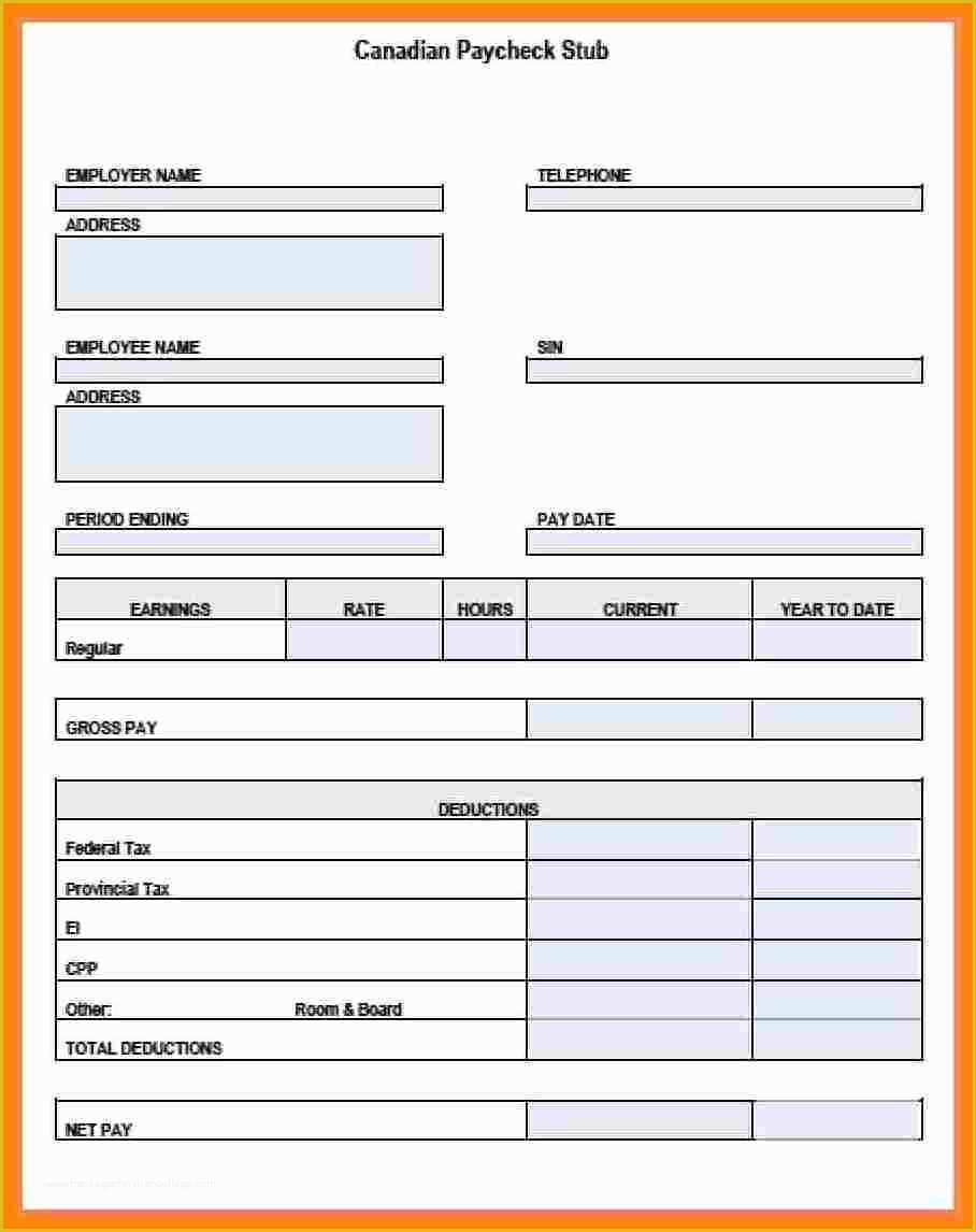 Free Pay Stub Generator Printable