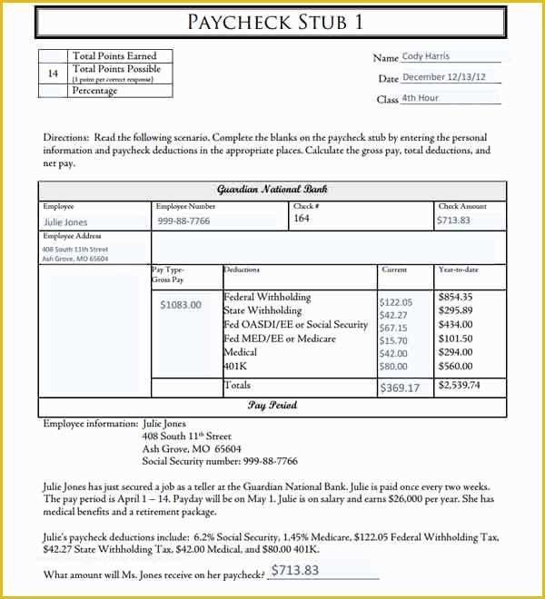 Free Online Pay Stub Template Of 62 Free Pay Stub Templates Downloads Word Excel Pdf Doc