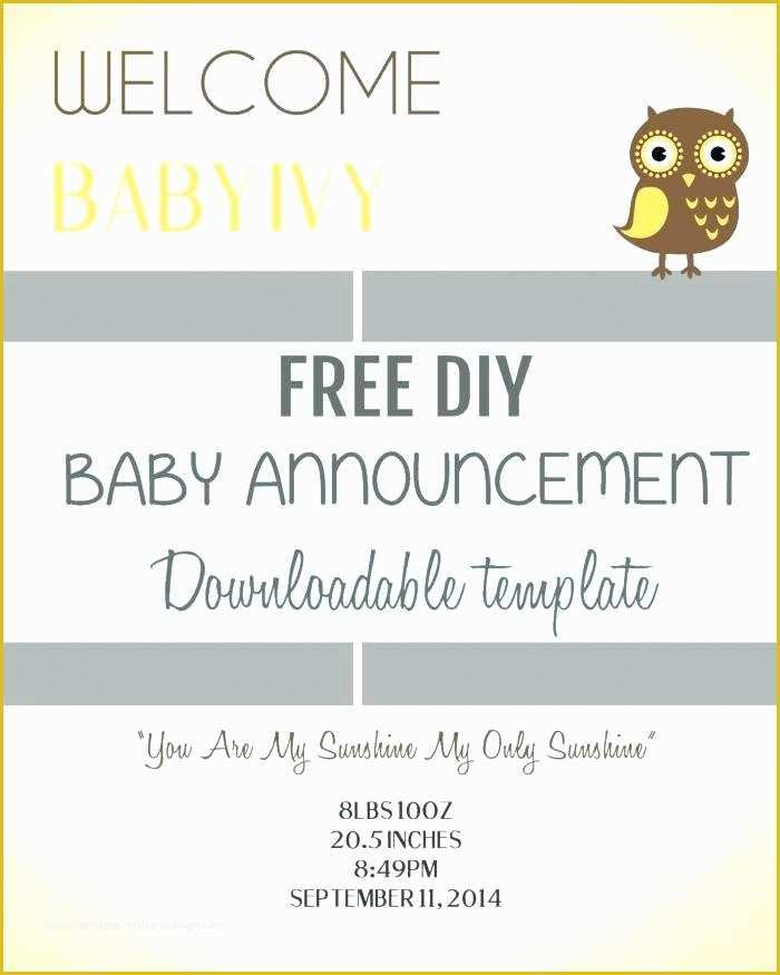 Free Online Poster Maker Templates Of Baby Announcement Poster Template