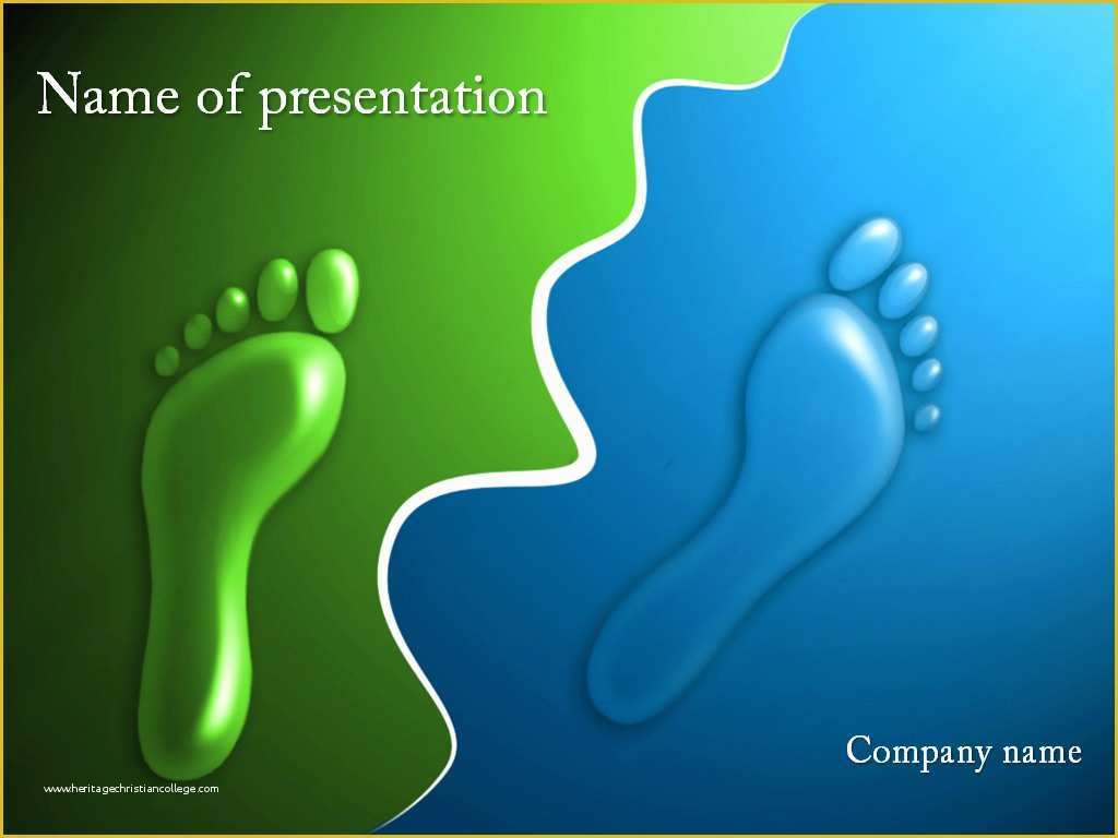 Free Online Powerpoint Templates Of Download Free Footprints Powerpoint Template for
