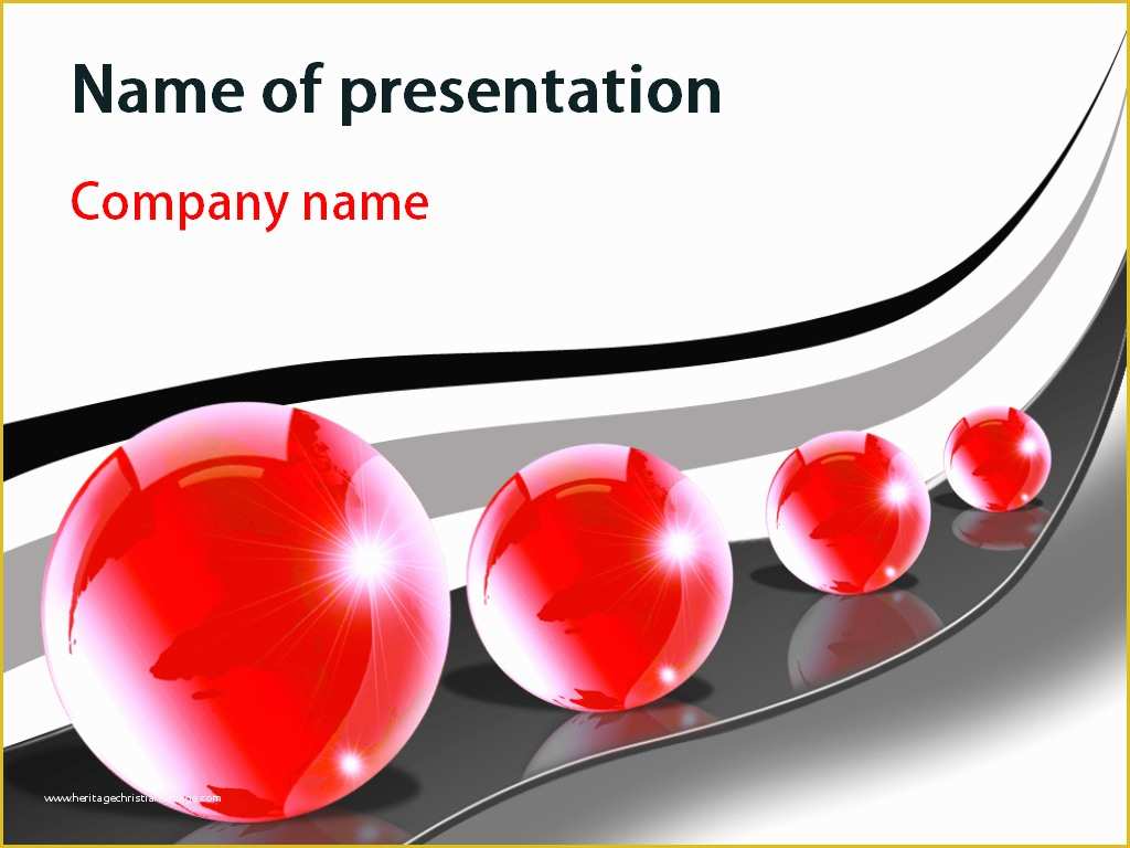 Free Online Powerpoint Templates Of Download Free Red Bubbles Powerpoint Template for
