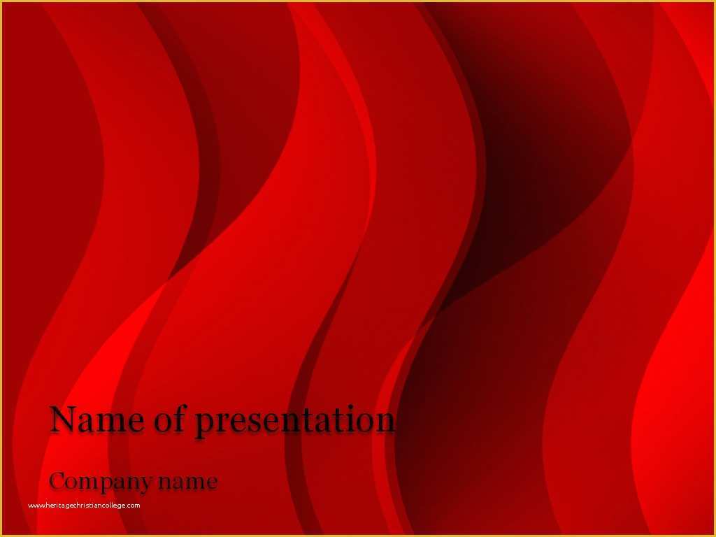 Free Online Powerpoint Templates Of Download Free Red Waves Powerpoint Template for Your