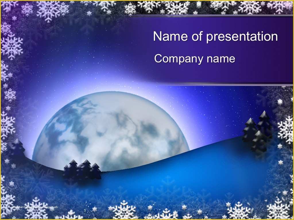 Free Online Powerpoint Templates Of Download Free Winter Night Powerpoint Template for