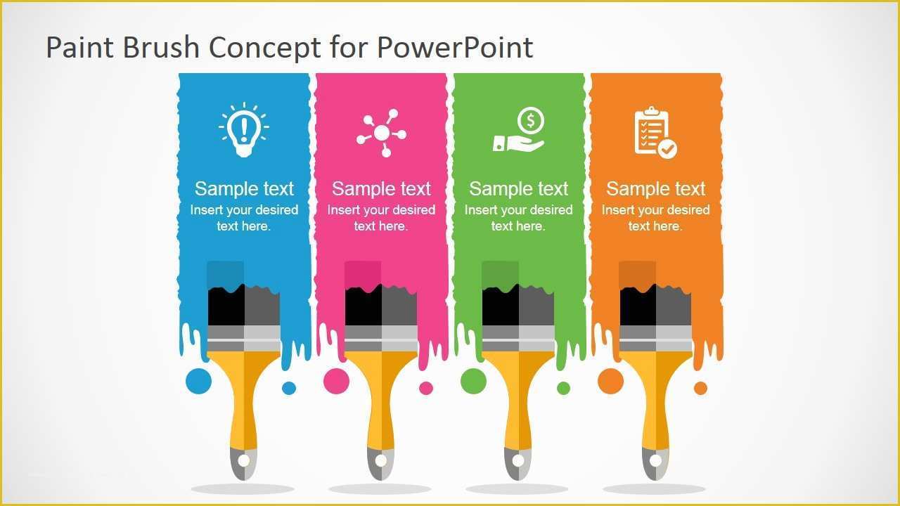 Free Online Powerpoint Templates Of Free Paint Brush Concept Powerpoint Template Slidemodel