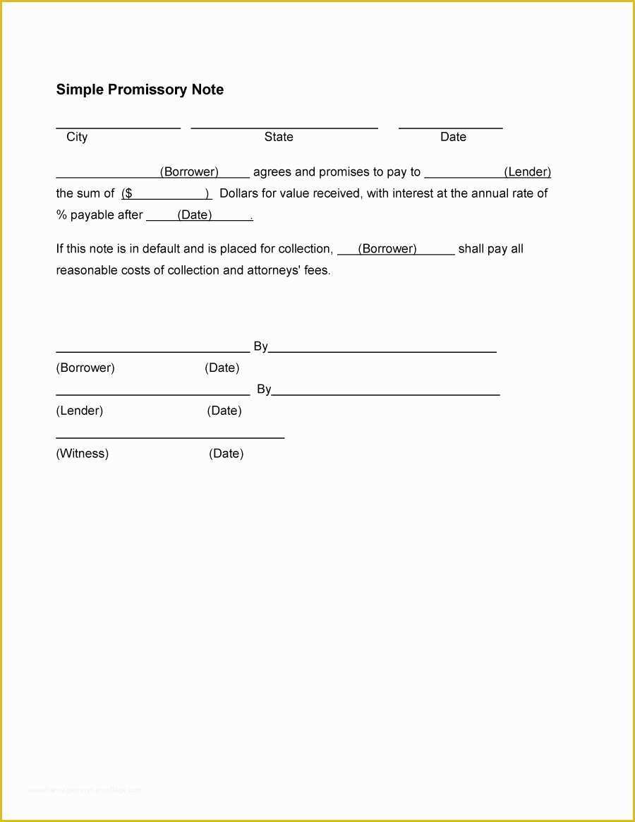 Free Online Promissory Note Template Of 45 Free Promissory Note Templates &amp; forms [word &amp; Pdf]
