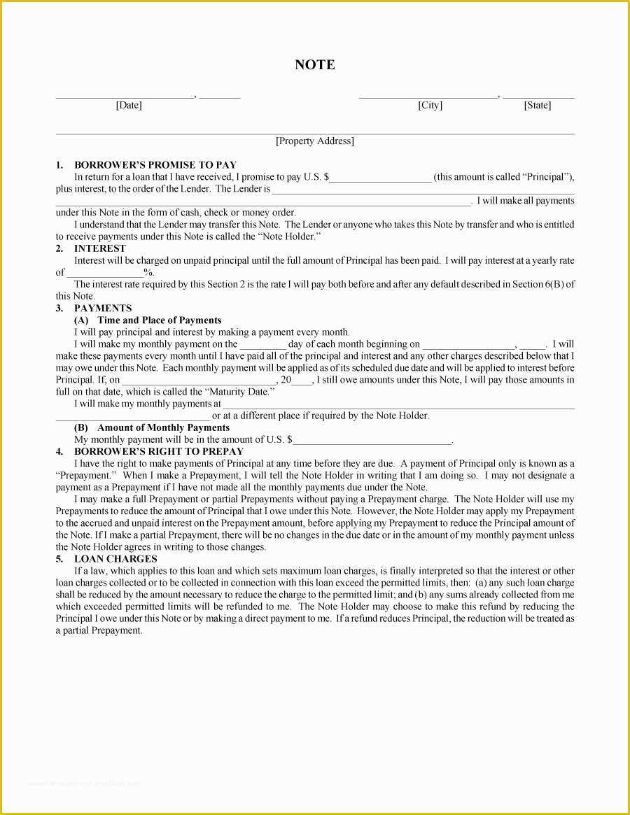 Free Online Promissory Note Template Of 45 Free Promissory Note Templates & forms [word & Pdf