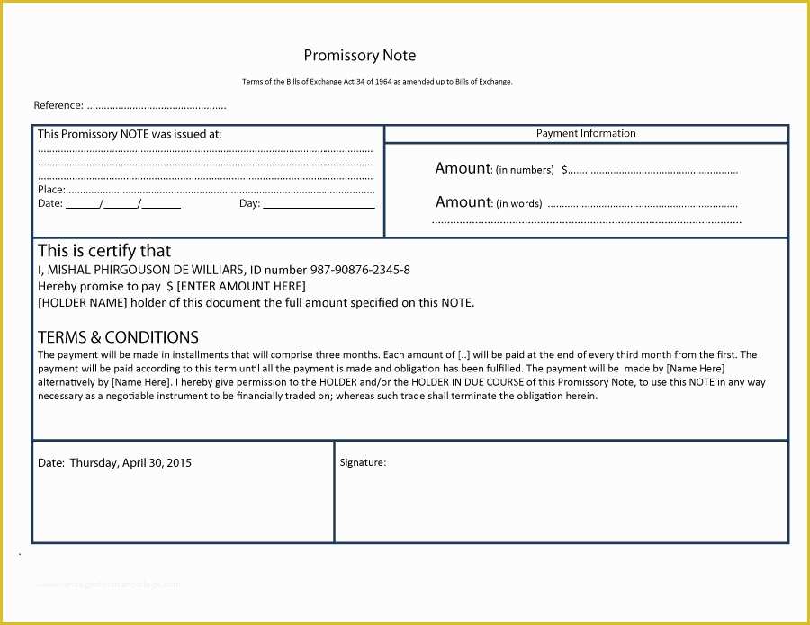 Free Online Promissory Note Template Of 45 Free Promissory Note Templates & forms [word & Pdf