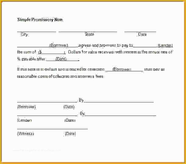 Free Online Promissory Note Template Of 6 Free Promissory Note Template Wordreference Letters