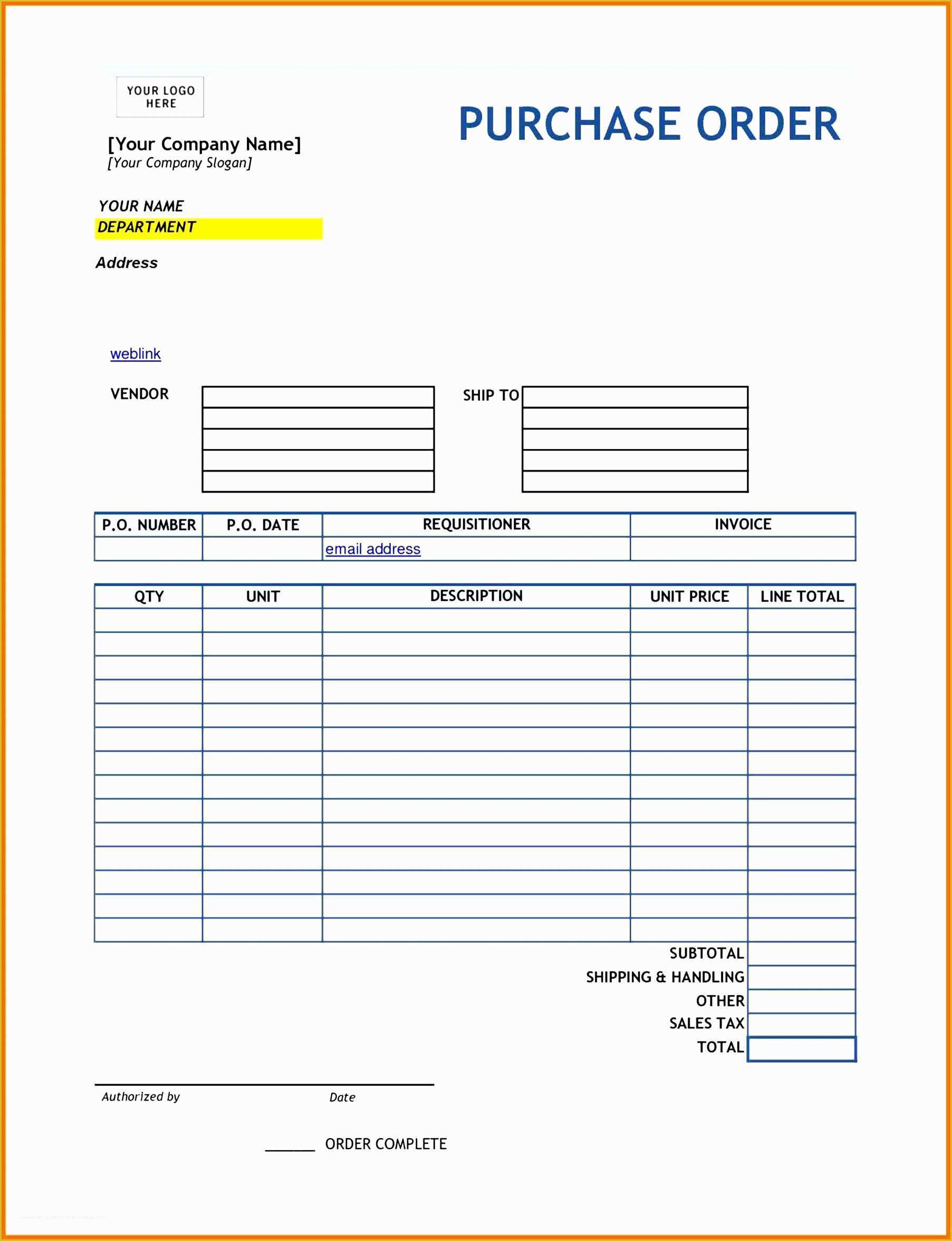 Free Online Purchase order Template Of 10 Editable Purchase order Template Sampletemplatess