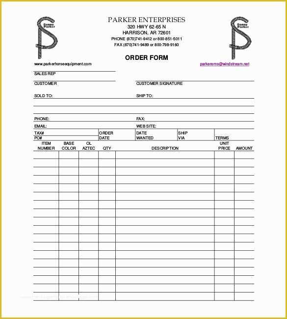 Free Online Purchase order Template Of 41 Blank order form Templates Pdf Doc Excel