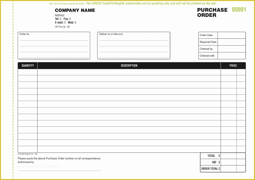 Free Online Purchase order Template Of Free Purchase order Books Templates