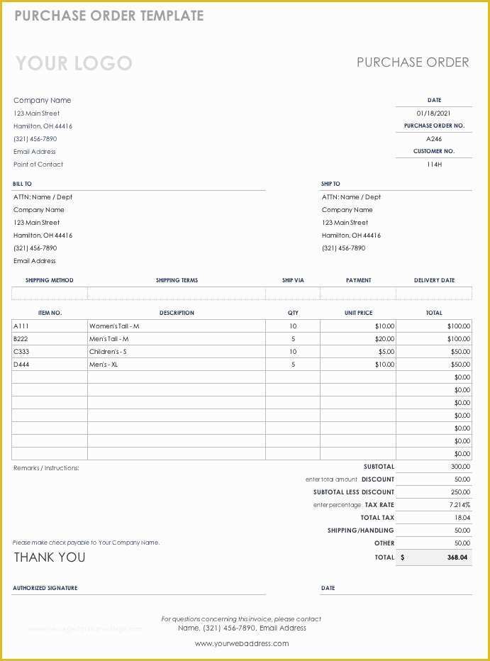 Free Online Purchase order Template Of Free Purchase order Templates