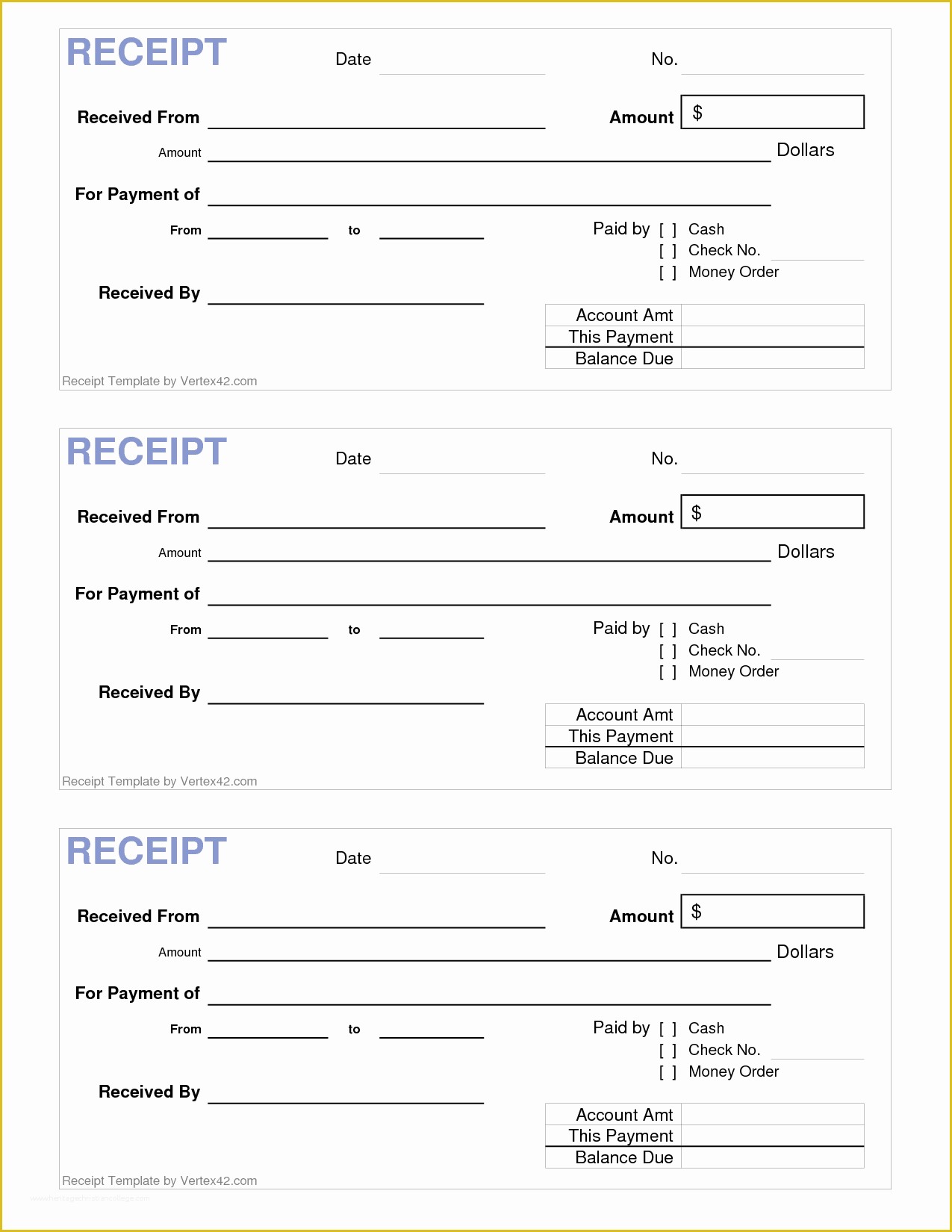 Free Online Receipt Template Of 10 Best Of Printable Cash Receipt Template Free