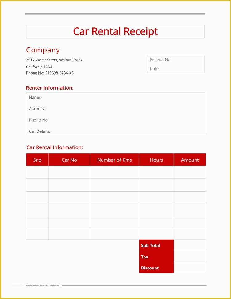 Free Online Receipt Template Of 16 Free Taxi Receipt Templates Make Your Taxi Receipts