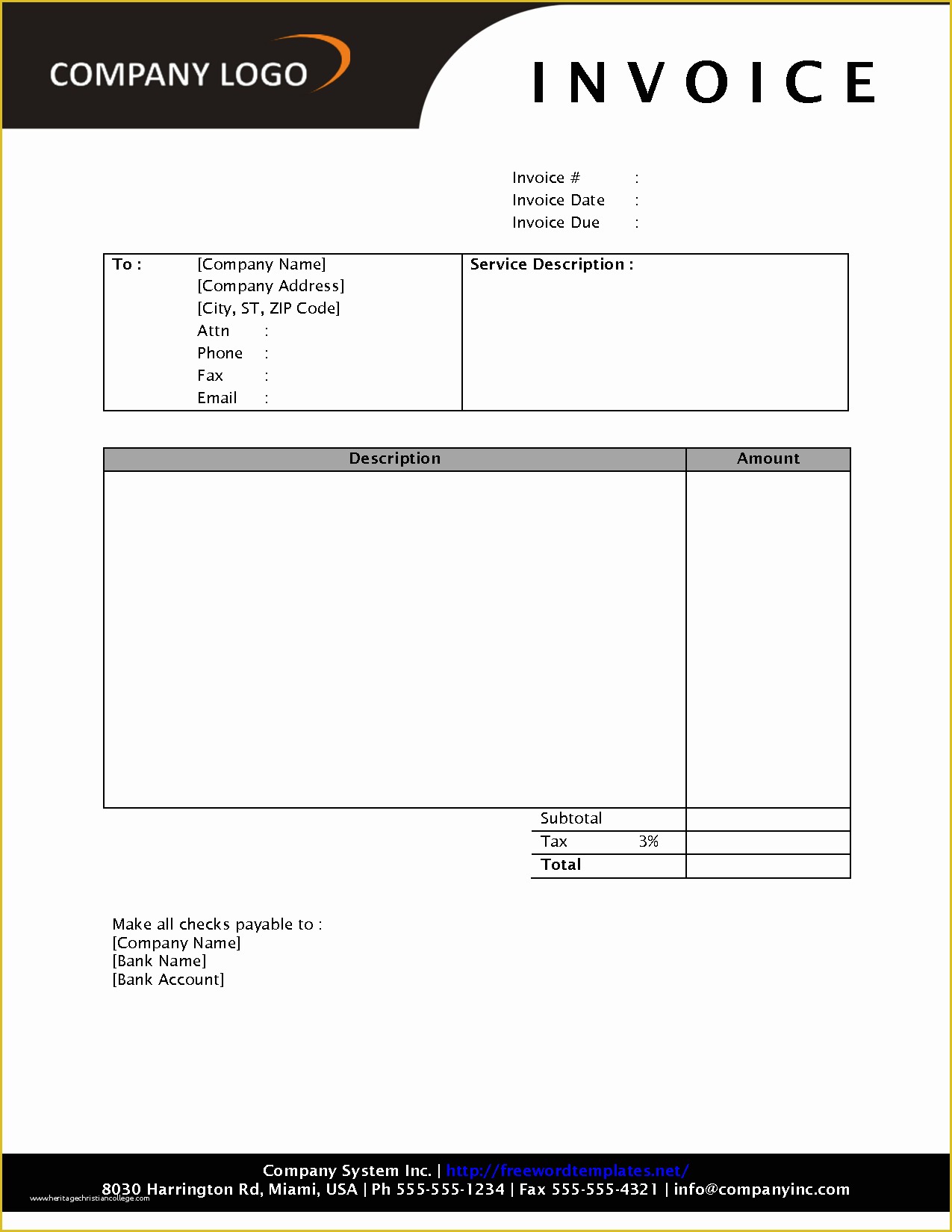 Free Online Receipt Template Of Free Download Invoice Template