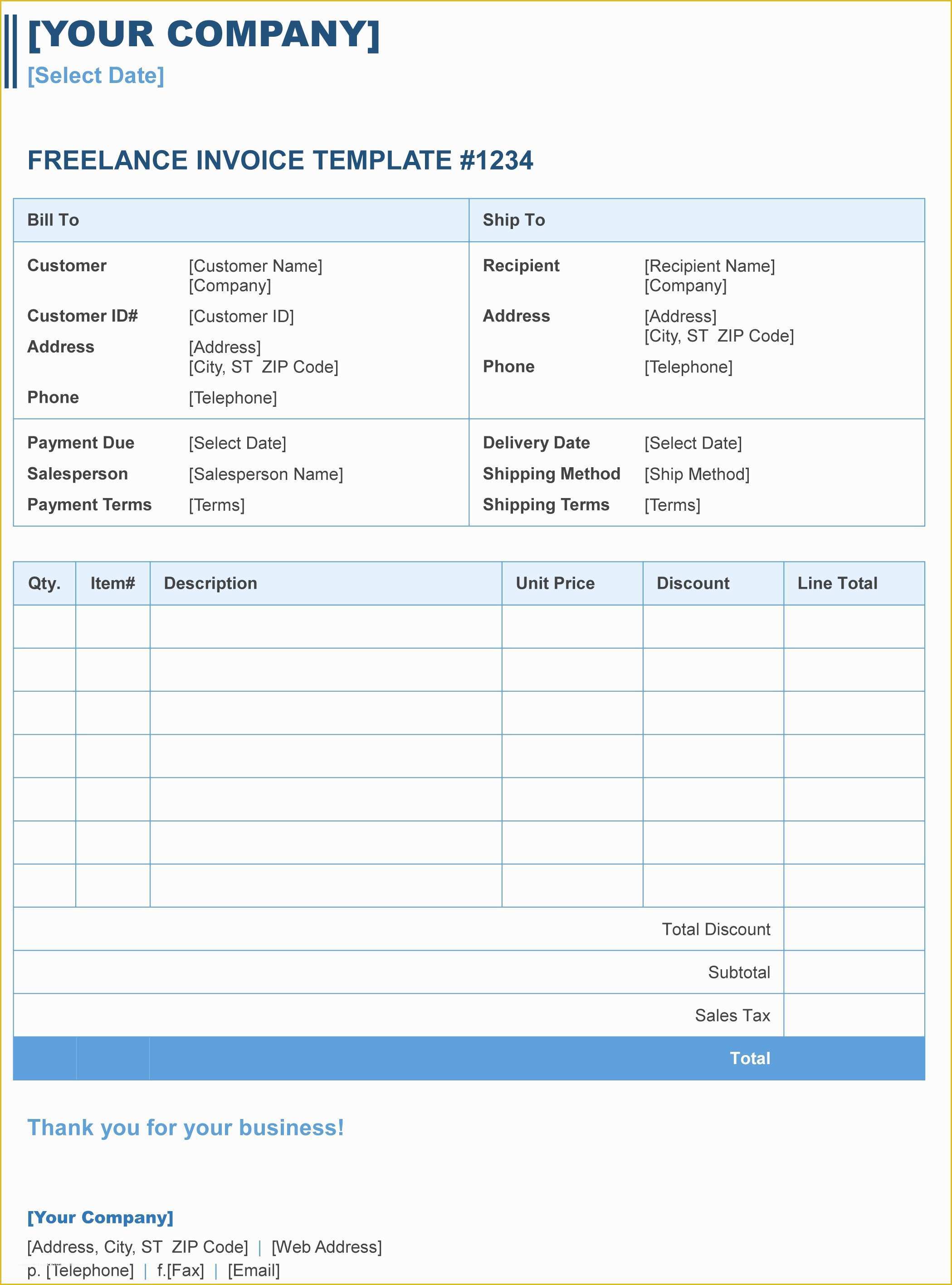 Free Online Receipt Template Of Freelance Invoice Template Excel