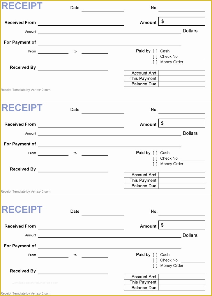 Free Online Receipt Template Of Generic Receipt Template Marketing In 2019