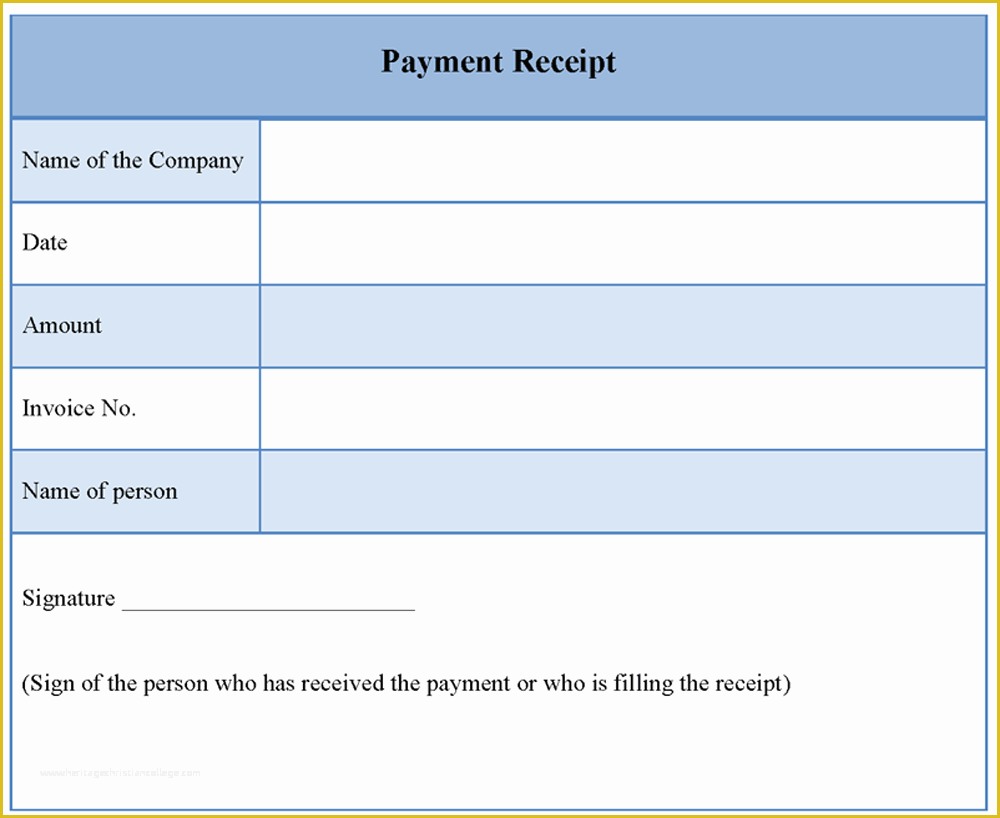 Free Online Receipt Template Of Receipt Payment Template Word