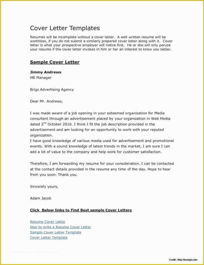 Free Online Resume Cover Letter Template Of Free Cover Letter Templates Microsoft Word 2007 Cover