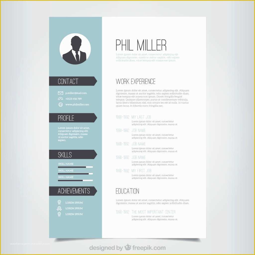 Free Online Resume Templates Download Of 10 top Free Resume Templates Freepik Blog Freepik Blog