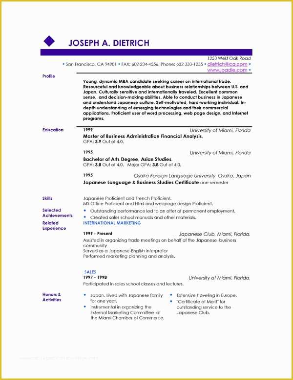 Free Online Resume Templates Download Of Best Resume formats Free Job Cv Example