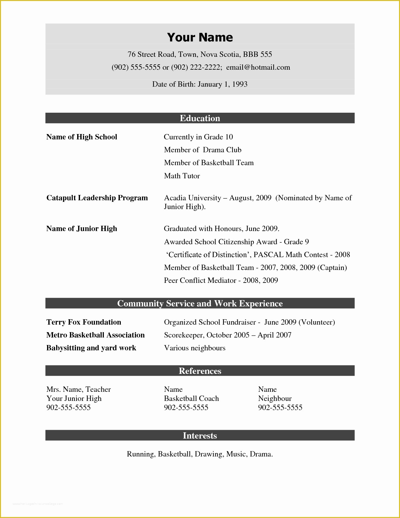 Free Online Resume Templates Download Of Demo Resume