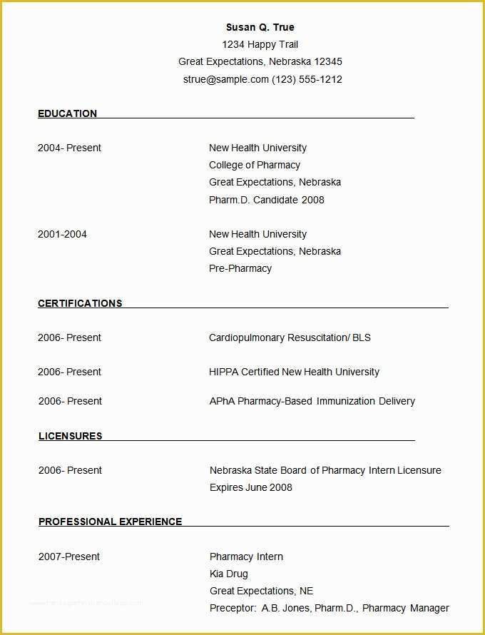 Free Online Resume Templates Download Of Microsoft Word Resume Template 49 Free Samples