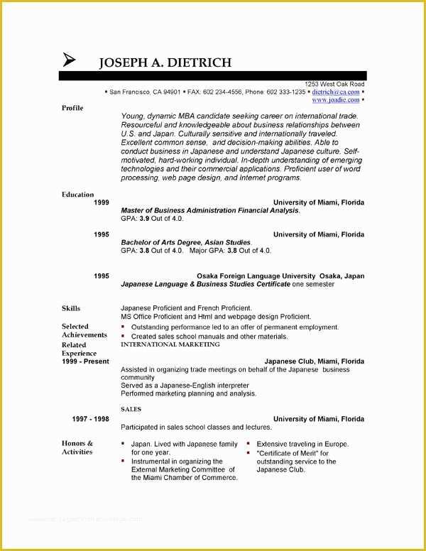 Free Online Resume Templates Printable Of 85 Free Resume Templates