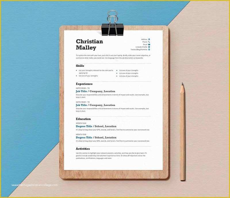Free Online Resume Templates Word Of Free Resume Templates for Word 15 Cv Resume formats to