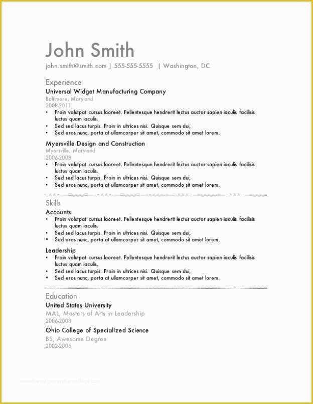 Free Online Resume Templates Word Of Latest Free Resume Template Microsoft