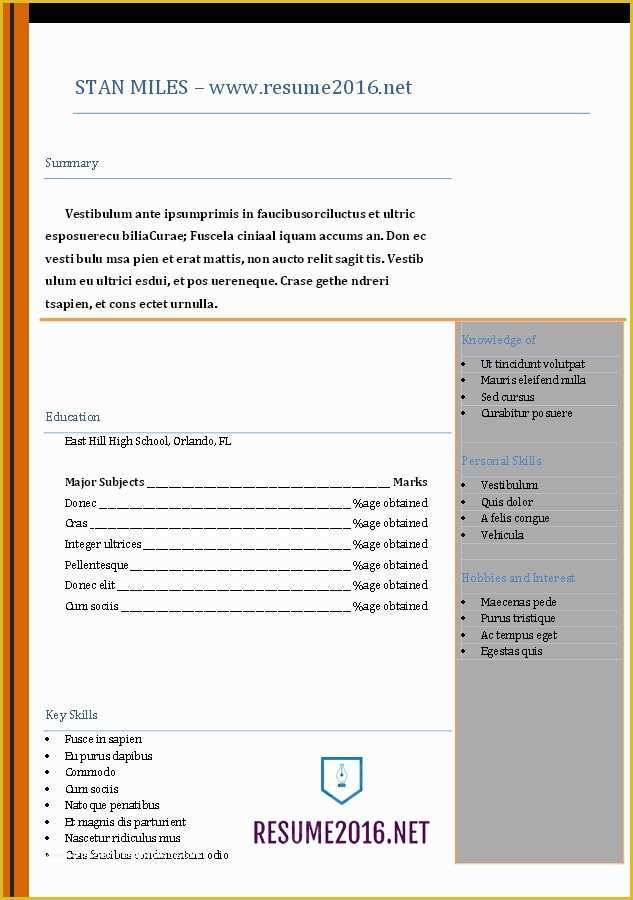 Free Online Resume Templates Word Of Resume 2016 Download Resume Templates In Word