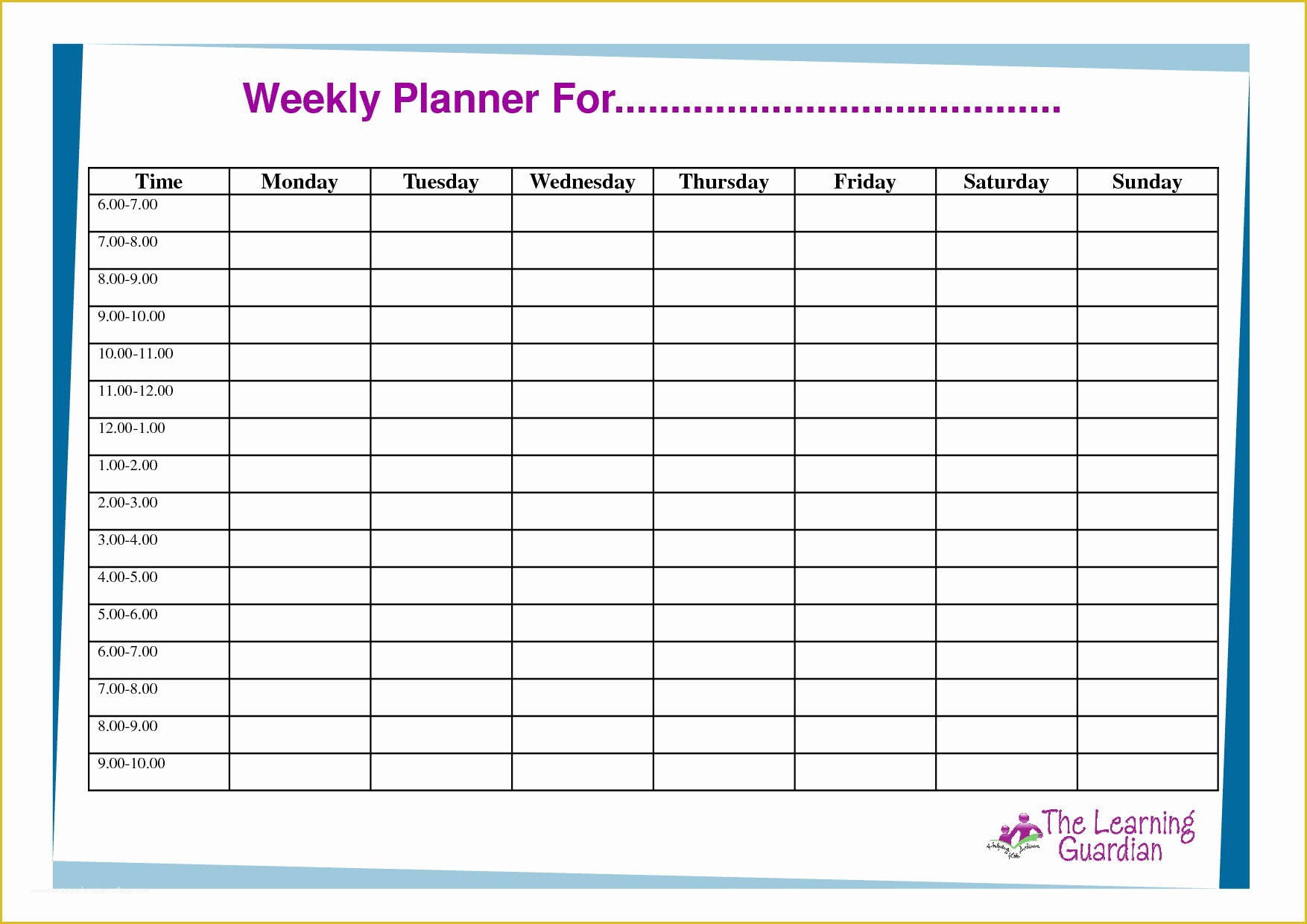 Free Online Schedule Template Of Free Printable Weekly Calendar Templates