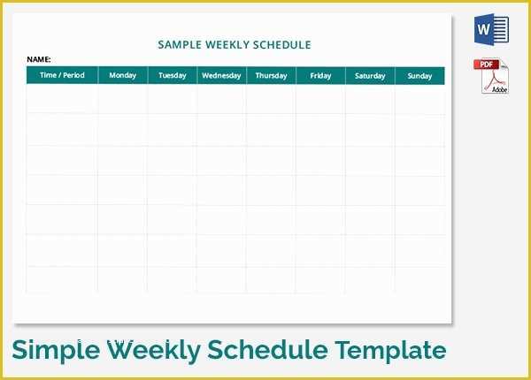 Free Online Schedule Template Of Sample Weekly Schedule Template 21 Documents In Psd