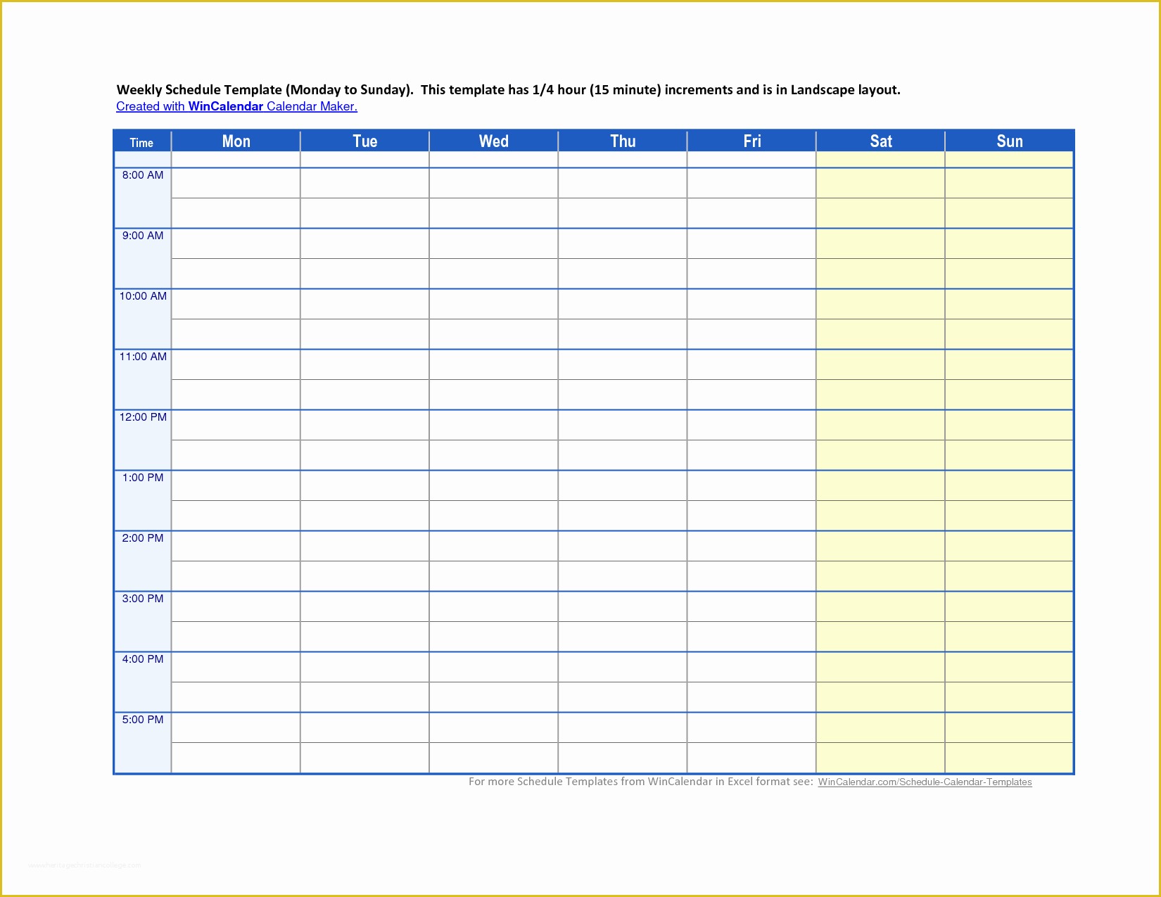 Free Online Schedule Template Of Schedule Template Excel