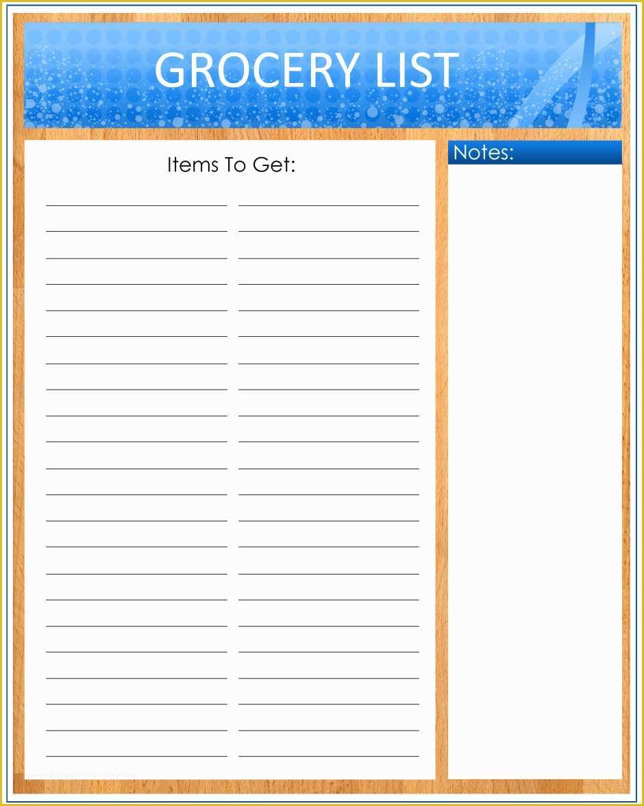 Free Online Shopping Templates Of 28 Free Printable Grocery List Templates