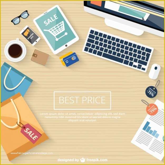 Free Online Shopping Templates Of Shopping Online Sale Background Vector