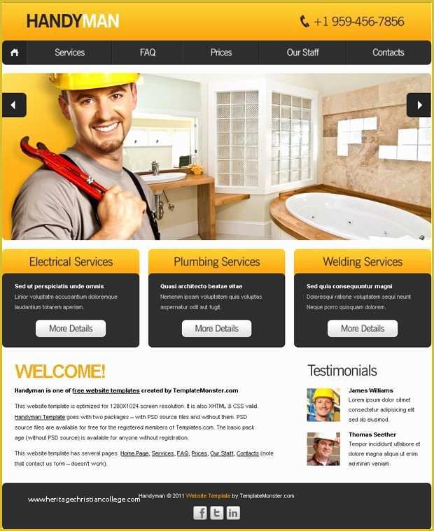 Free Online Website Templates Of Free Website Template with Slideshow for Maintenance