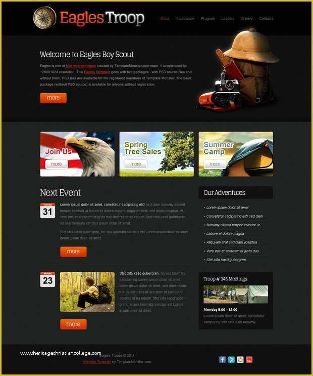 Free Online Website Templates Of Free Website Templates Templatemonster Winter 2012