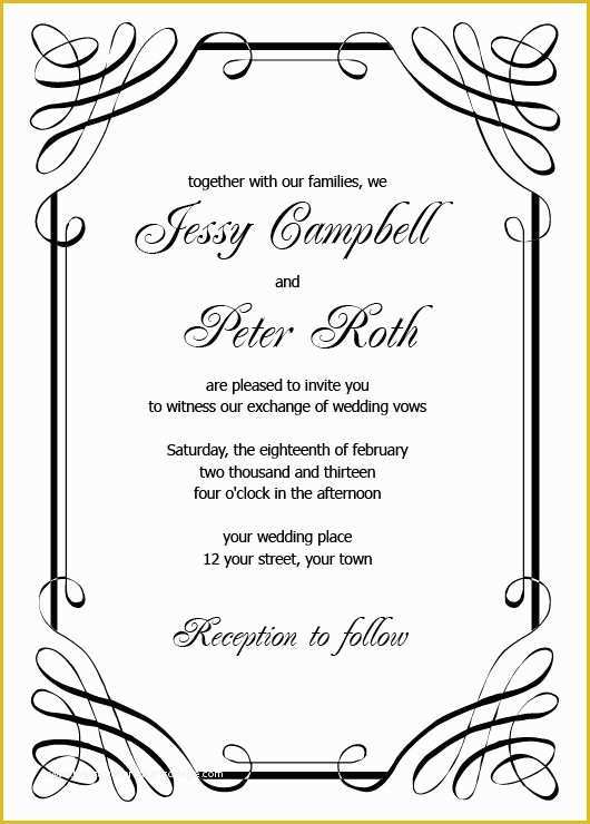 Free Online Wedding Invitation Templates Of Wedding Invitations Templates Printable
