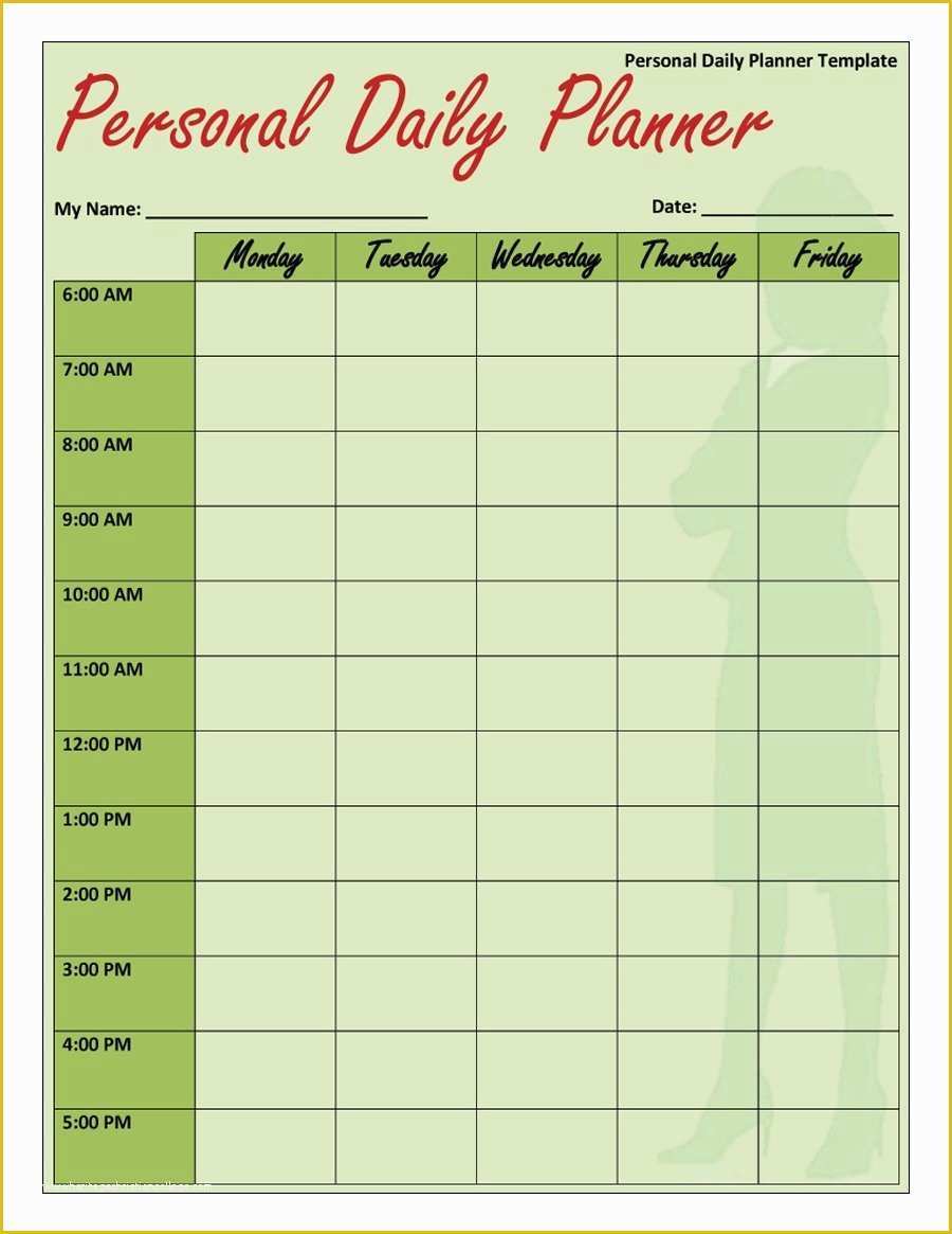 Free Online Weekly Planner Template Of 40 Printable Daily Planner Templates Free Template Lab