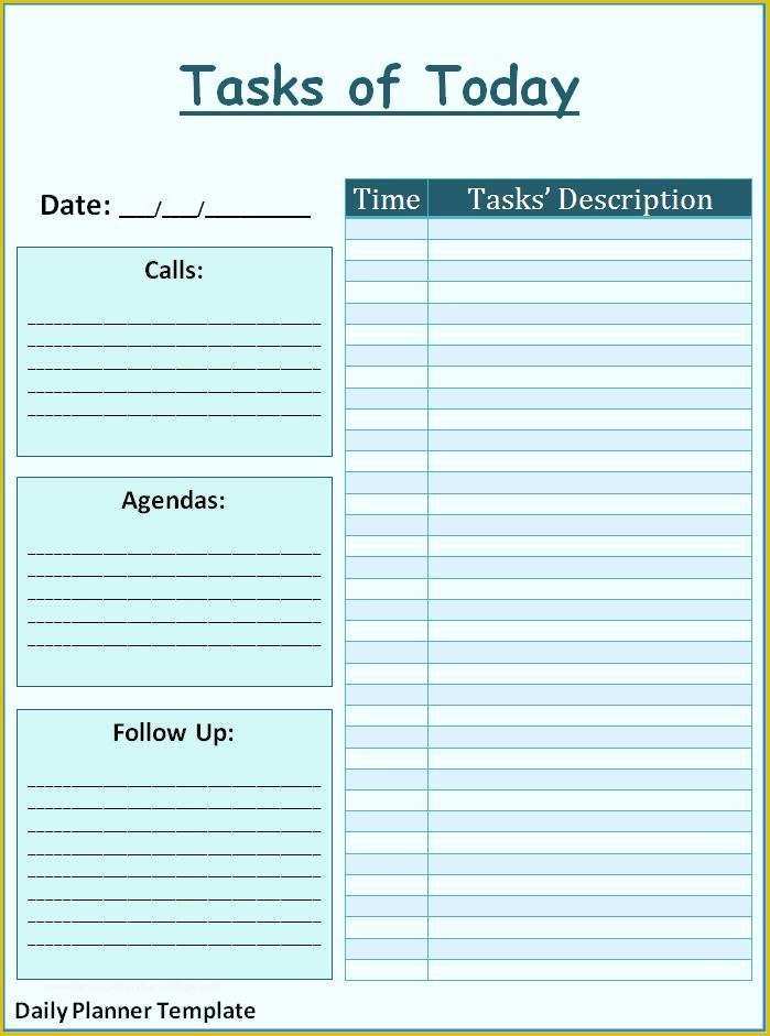 Free Online Weekly Planner Template Of 46 Of the Best Printable Daily Planner Templates
