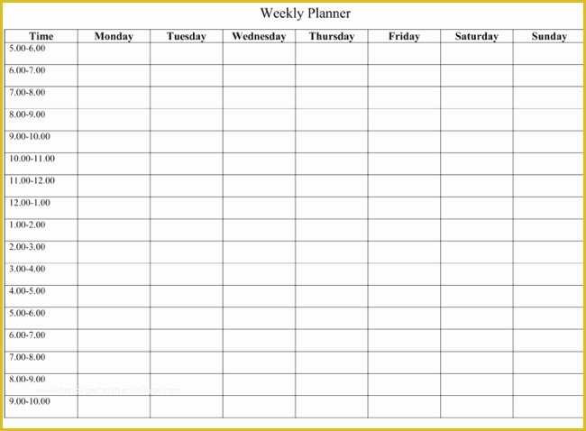 Free Online Weekly Planner Template Of 7 Free Weekly Planner Template & Schedule Planners Word
