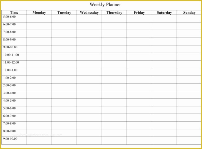 Free Online Weekly Planner Template Of 7 Free Weekly Planner Template &amp; Schedule Planners Word