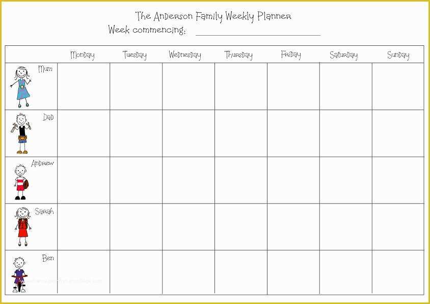 Free Online Weekly Planner Template Of 9 Best Of 2016 Printable Weekly Family Planner