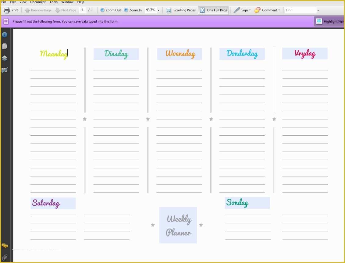 Free Online Weekly Planner Template Of 9 Best Of Weekly Planner Printable Pdf Weekly