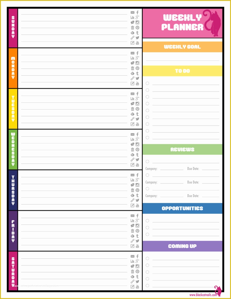 Free Online Weekly Planner Template Of Daily Planner Template