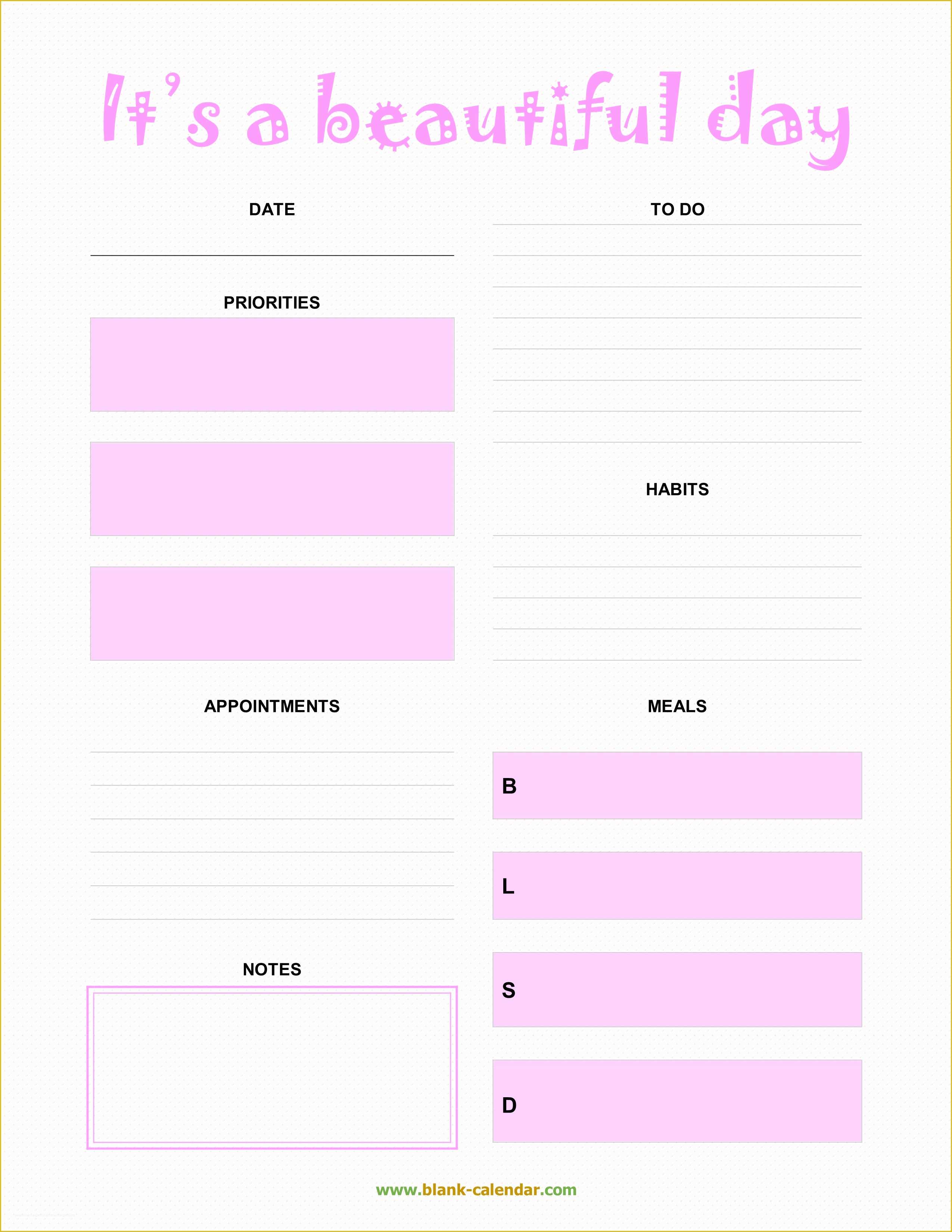 Free Online Weekly Planner Template Of Daily Planner Templates Word Excel Pdf