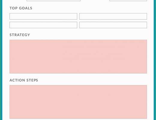 Free Online Weekly Planner Template Of Free Goal Planner Template In Adobe Shop Illustrator
