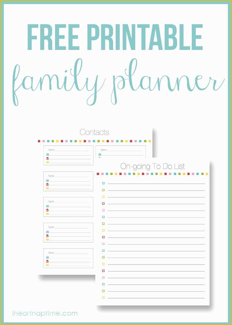 Free Online Weekly Planner Template Of Free Printable Family Planner