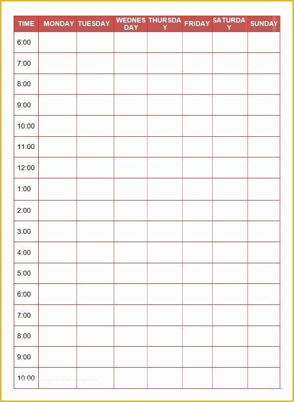 Free Online Weekly Planner Template Of Free Weekly Planner Templates Free Printables Word Excel